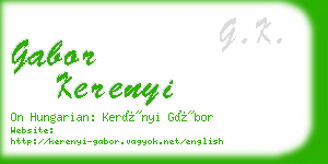 gabor kerenyi business card